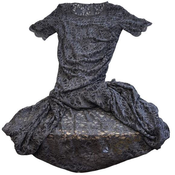 XSCAPE Full Length Dress Womens 18W Gray Lace Zip Lined Evening Gown Orig $300 - Picture 1 of 10